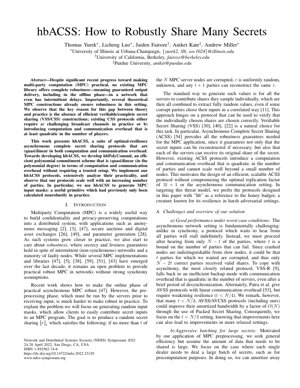 PDF Document Cover - hbACSS: Robust Asynchronous Complete Secret Sharing for Practical MPC