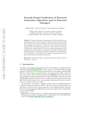 PDF文檔封面 - 邁向密碼管理器密碼生成算法嘅形式化驗證