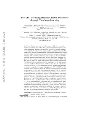 Обложка PDF-документа - PassTSL: Двухэтапное обучение для моделирования и взлома паролей, созданных человеком
